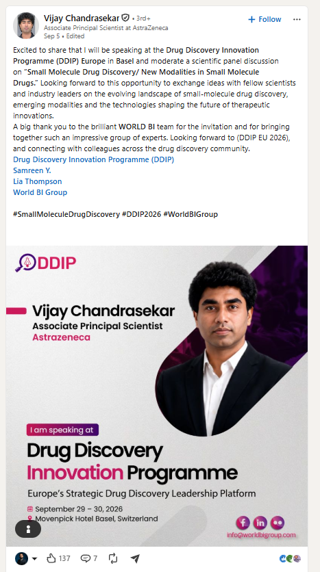 Vijay Chandrasekar, AstraZeneca